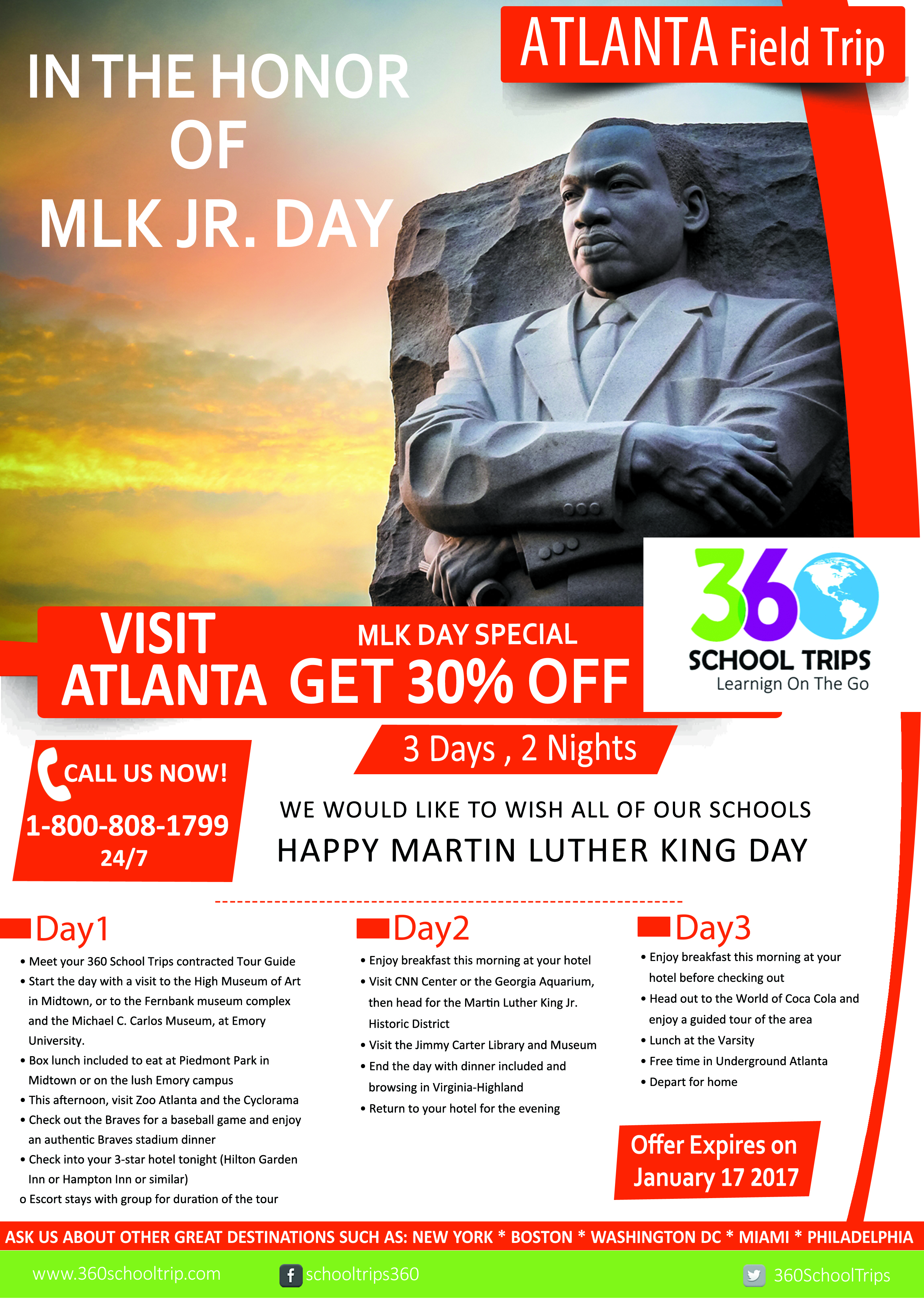 Martin Luther King Day Special Visit Atlanta Get 30% Off