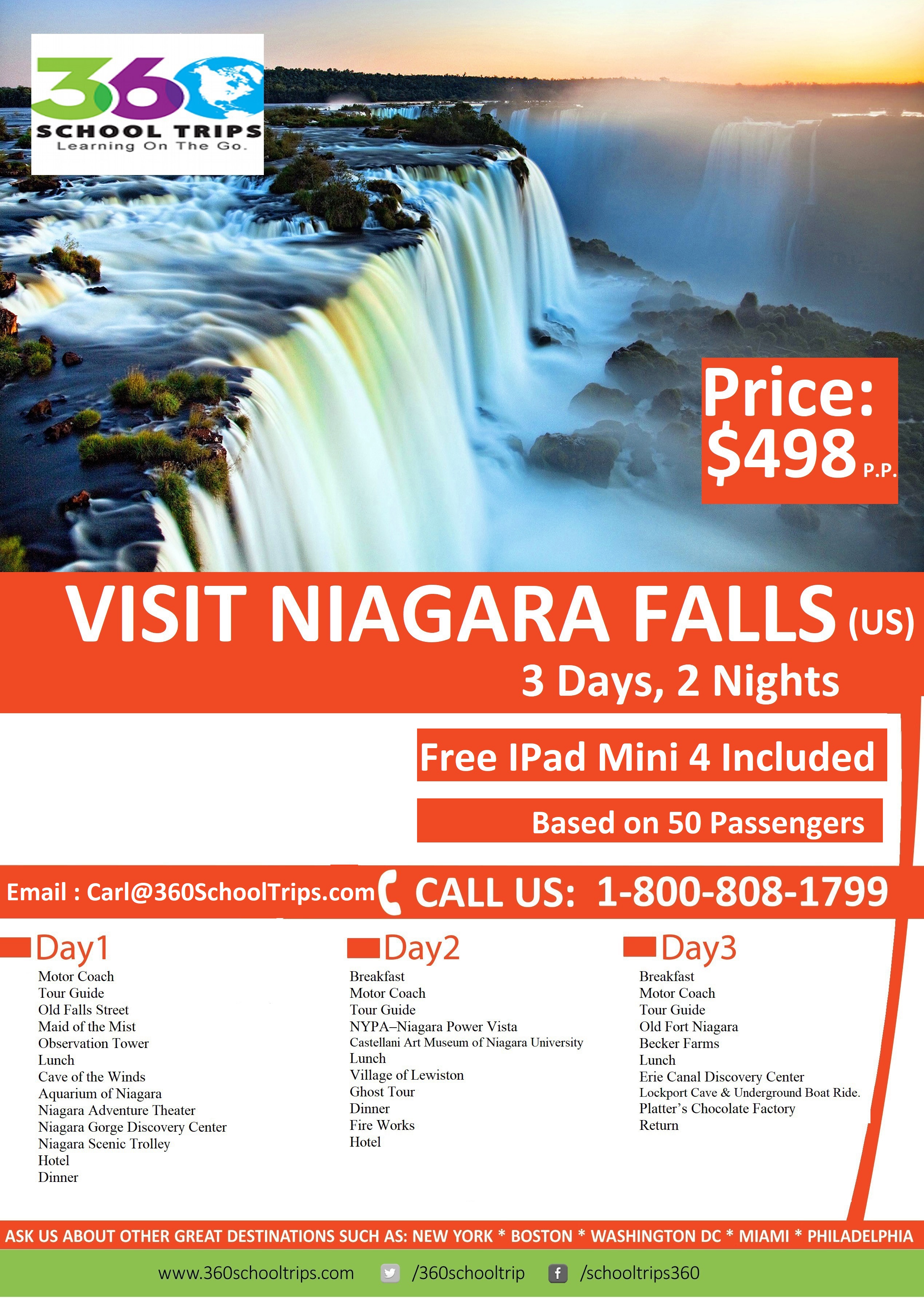 Visit Niagara Falls (US) and Win Free IPad Mini 4
